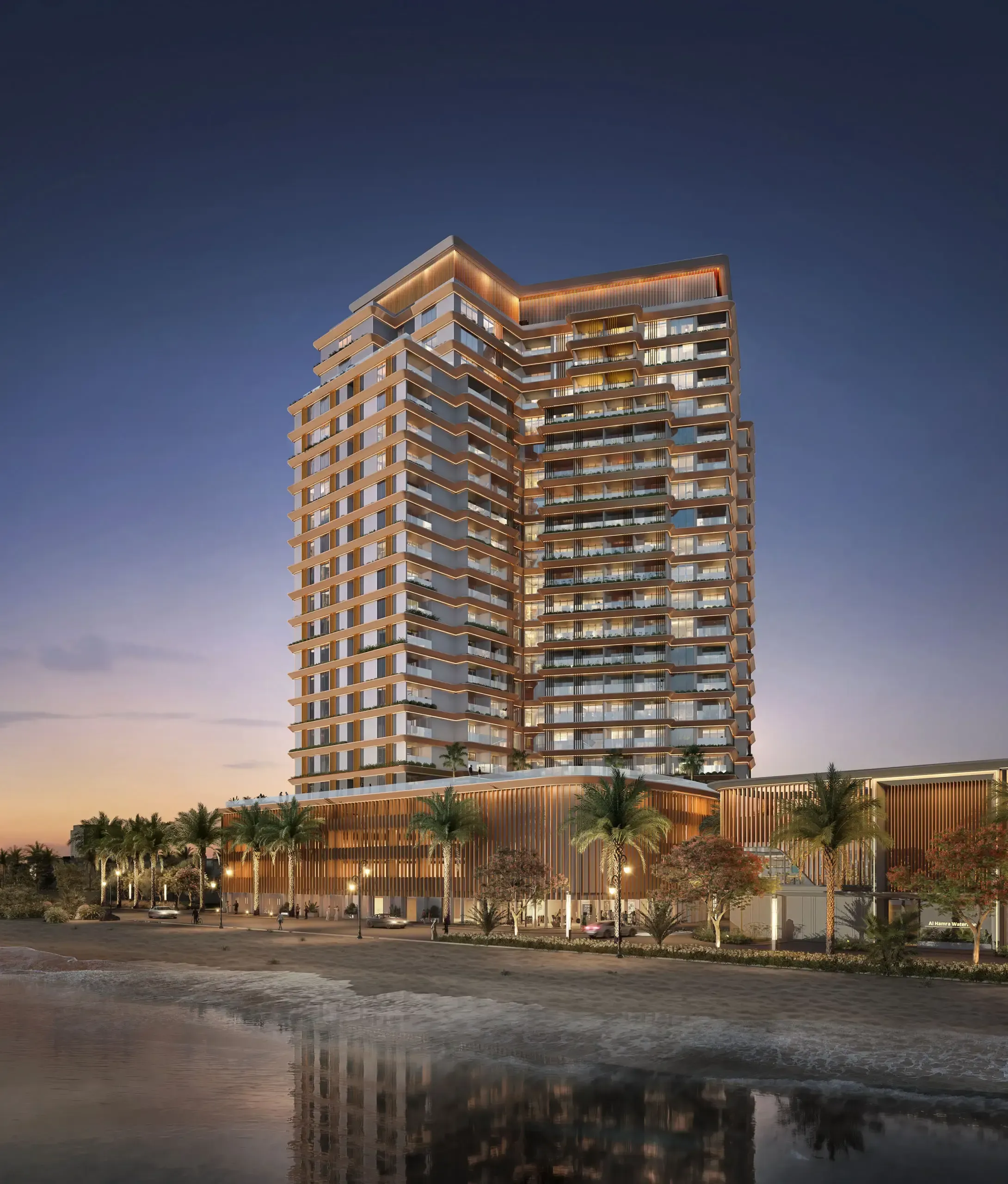 Al Hamra Waterfront Lake to Tower New.webp